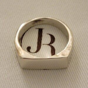 JEAN RACHEL 925 Sterling Silver Rectangular Signet Ring Sz 7 NWT